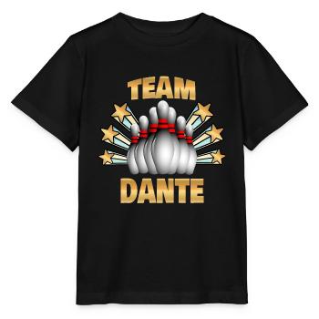 Kegeln für Dante Bowling Kegel - Stanley/Stella Kinder T-Shirt MINI CREATOR  - Schwarz - Vorne - Mikhail (115cm)