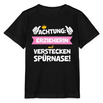 Erzieherin Idee Weihnachten Verstecken Lustig - Stanley/Stella Kinder T-Shirt MINI CREATOR  - Schwarz - Vorne - Mikhail (115cm)