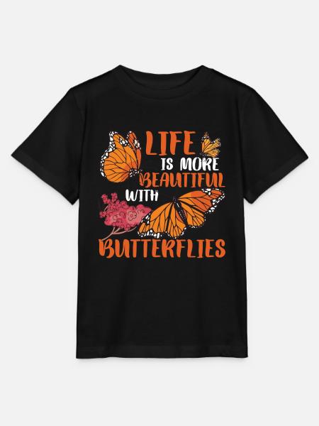 Schmetterling Monarch Geschenk - Stanley/Stella Kinder T-Shirt MINI CREATOR - Schwarz