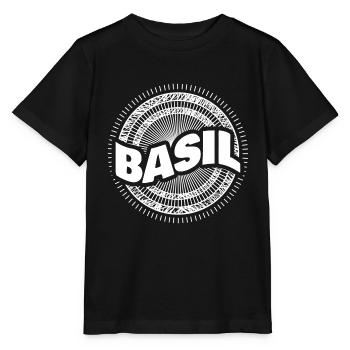 Idée cadeau Basilic - T-shirt bio MINI CREATOR Stanley/Stella Enfant - noir - Devant - Mikhail (115cm)