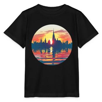 Horizon de Chemnitz - T-shirt bio MINI CREATOR Stanley/Stella Enfant - noir - Devant - Mikhail (115cm)