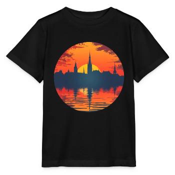 Cottbus Skyline - Stanley/Stella MINI CREATOR Kids’ T-Shirt - black - Front - Mikhail (115cm)