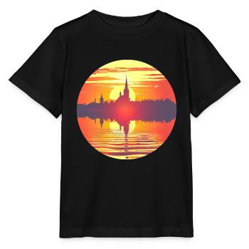 Flensburg Skyline - Stanley/Stella Kinder T-Shirt MINI CREATOR  - Schwarz - Vorne - Mikhail (115cm)