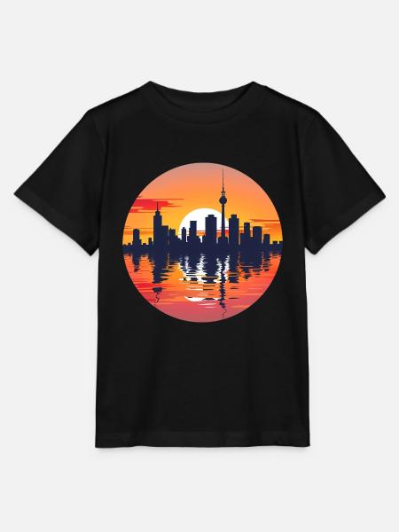 Gelsenkirche Skyline - Stanley/Stella Kinder T-Shirt MINI CREATOR - Schwarz