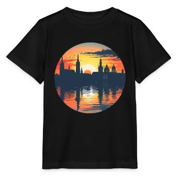 Jena Skyline - Stanley/Stella MINI CREATOR Kids’ T-Shirt - black - Front - Mikhail (115cm)
