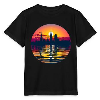 Duisburg Skyline - Stanley/Stella MINI CREATOR Kids’ T-Shirt - black - Front - Mikhail (115cm)