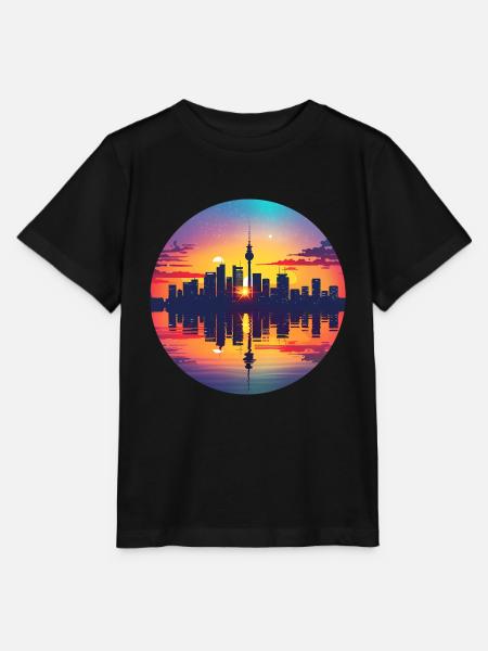 Essen Skyline - Stanley/Stella Kinder T-Shirt MINI CREATOR - Schwarz