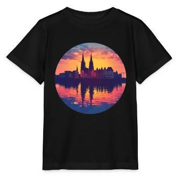 Lübeck Skyline - Stanley/Stella MINI CREATOR Kids’ T-Shirt - black - Front - Mikhail (115cm)