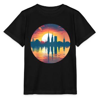 Mannheim Skyline - Stanley/Stella MINI CREATOR Kids’ T-Shirt - black - Front - Mikhail (115cm)