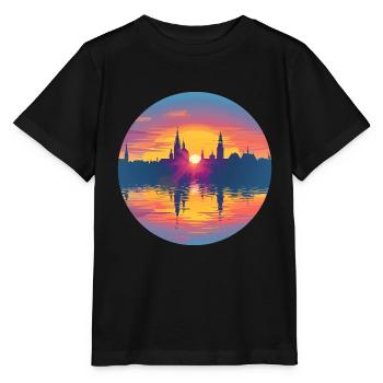 Regensburg Skyline - Stanley/Stella MINI CREATOR Kids’ T-Shirt - black - Front - Mikhail (115cm)