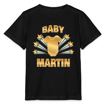 Martin - Stanley/Stella Kinder T-Shirt MINI CREATOR  - Schwarz - Vorne - Mikhail (115cm)