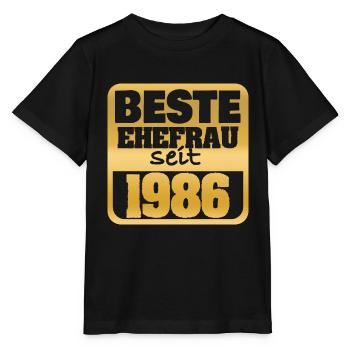 Married 1986 - Stanley/Stella MINI CREATOR Kids’ T-Shirt - black - Front - Mikhail (115cm)