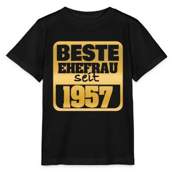 Married in 1957 - Stanley/Stella MINI CREATOR Kids’ T-Shirt - black - Front - Mikhail (115cm)