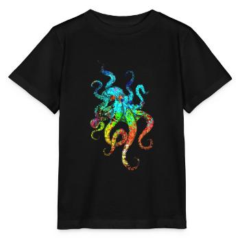 Pieuvre pieuvre pieuvre mer océan - T-shirt bio MINI CREATOR Stanley/Stella Enfant - noir - Devant - Mikhail (115cm)