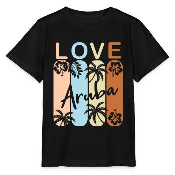 Aruba - Stanley/Stella Kinder T-Shirt MINI CREATOR  - Schwarz - Vorne - Mikhail (115cm)