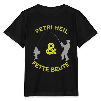 Petri Heil et son gros pêcheur - T-shirt bio MINI CREATOR Stanley/Stella Enfant - noir - Devant - Mikhail (115cm)