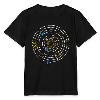 Système solaire Planet - T-shirt bio MINI CREATOR Stanley/Stella Enfant - noir - Devant - Mikhail (115cm)