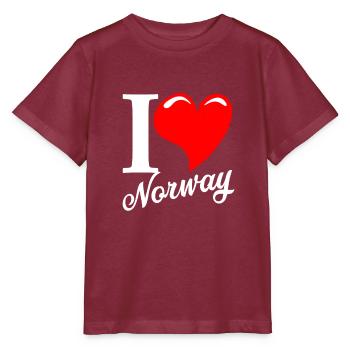 Norwegen - Stanley/Stella Kinder T-Shirt MINI CREATOR  - Burgunderrot - Vorne - Kain (125cm)