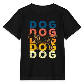 Dog dogs - Stanley/Stella MINI CREATOR Kids’ T-Shirt - black - Front - Mikhail (115cm)
