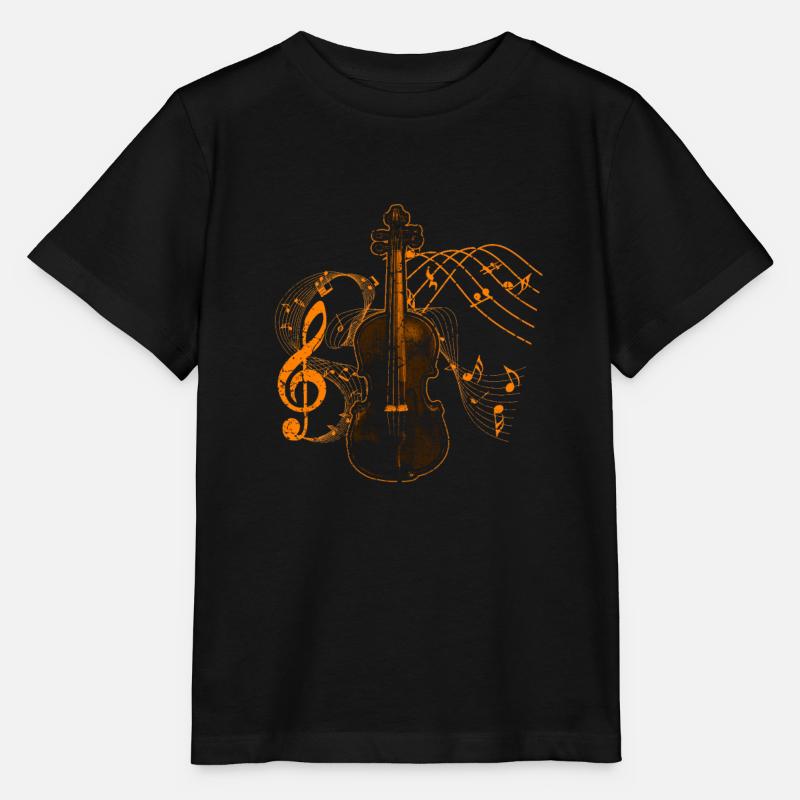 Violon violon musique - T-shirt bio MINI CREATOR Stanley/Stella Enfant - noir