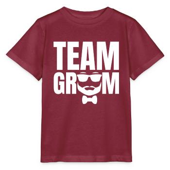 Team Bräutigam - Stanley/Stella Kinder T-Shirt MINI CREATOR  - Burgunderrot - Vorne - Kain (125cm)