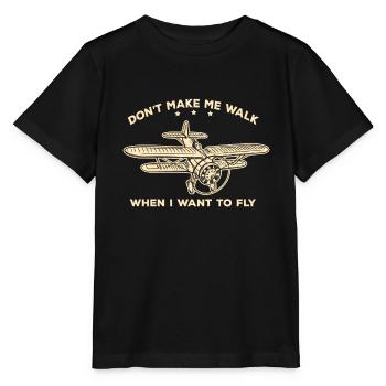 Pilote aviateur volant - T-shirt bio MINI CREATOR Stanley/Stella Enfant - noir - Devant - Mikhail (115cm)