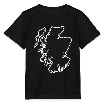 Schottland Schotte Love - Stanley/Stella Kinder T-Shirt MINI CREATOR  - Schwarz - Vorne - Mikhail (115cm)