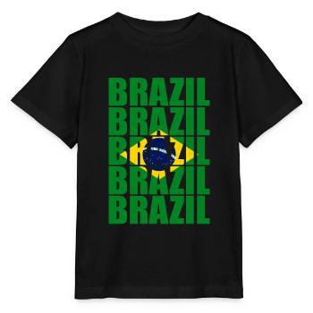 Brazil - Stanley/Stella MINI CREATOR Kids’ T-Shirt - black - Front - Mikhail (115cm)