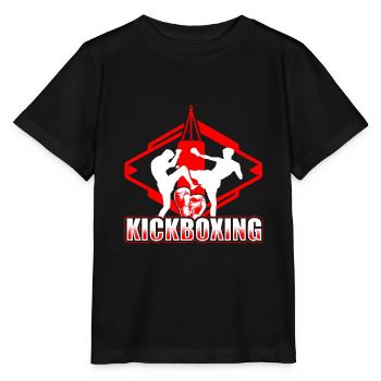 Kickboxen Kickboxing Kickboxer - Stanley/Stella Kinder T-Shirt MINI CREATOR  - Schwarz - Vorne - Mikhail (115cm)