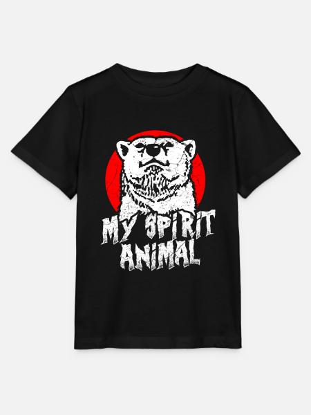 Eisbär Polarbär - Stanley/Stella Kinder T-Shirt MINI CREATOR - Schwarz