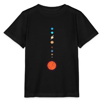 Planètes du système solaire - T-shirt bio MINI CREATOR Stanley/Stella Enfant - noir - Devant - Mikhail (115cm)