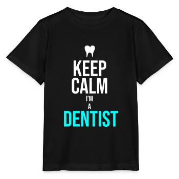 Dentiste dentiste - T-shirt bio MINI CREATOR Stanley/Stella Enfant - noir - Devant - Mikhail (115cm)