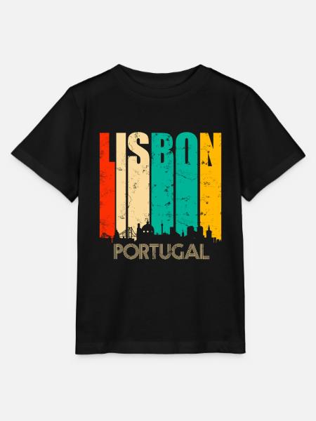 Lissabon Portugal - Stanley/Stella Kinder T-Shirt MINI CREATOR  - Schwarz