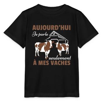 Cow Shirt • My Cows • Cow Gift - Stanley/Stella MINI CREATOR Kids’ T-Shirt - black - Front - Mikhail (115cm)