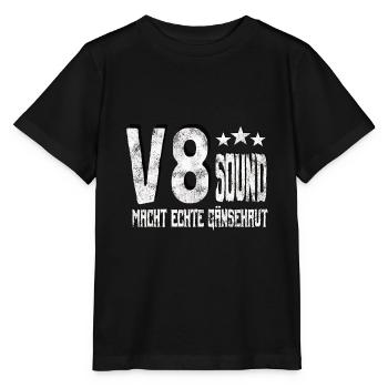 La chair de poule Sound V8 moteur - T-shirt bio MINI CREATOR Stanley/Stella Enfant - noir - Devant - Mikhail (115cm)