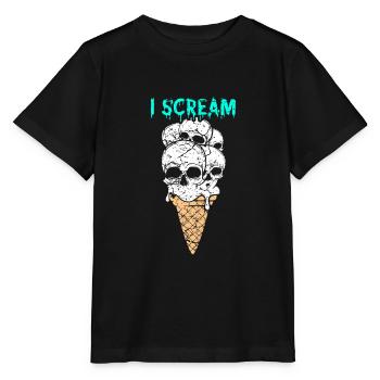 Horreur je crie - T-shirt bio MINI CREATOR Stanley/Stella Enfant - noir - Devant - Mikhail (115cm)
