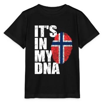 Norvège norvégien norvégien drapeau ADN - T-shirt bio MINI CREATOR Stanley/Stella Enfant - noir - Devant - Mikhail (115cm)