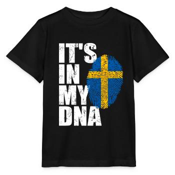 Suède Drapeau suédois suédois ADN - T-shirt bio MINI CREATOR Stanley/Stella Enfant - noir - Devant - Mikhail (115cm)