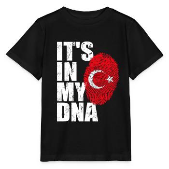 Drapeau turc drapeau turc empreinte ADN - T-shirt bio MINI CREATOR Stanley/Stella Enfant - noir - Devant - Mikhail (115cm)