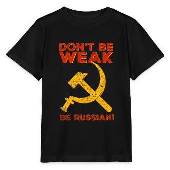 Russe Russland Sowjetunion Hammer Sichel - Stanley/Stella Kinder T-Shirt MINI CREATOR  - Schwarz - Vorne - Mikhail (115cm)