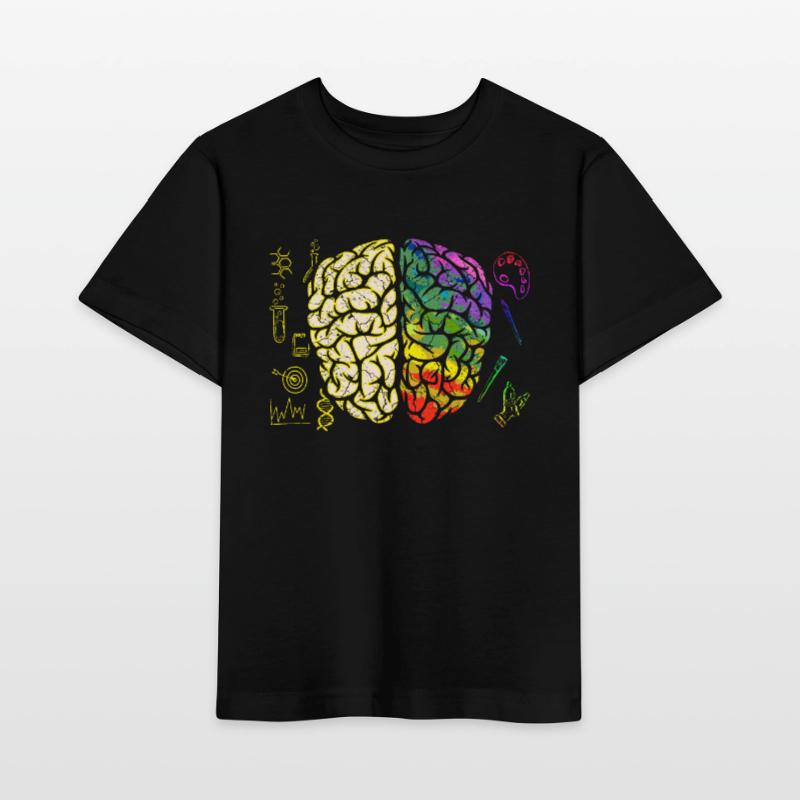 Brain Brain Brain Half Analytical Creative Stanley/Stella MINI CREATOR Kids’ T-Shirt