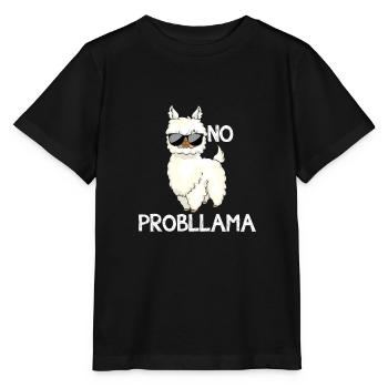 Pas de problème, Lama - T-shirt bio MINI CREATOR Stanley/Stella Enfant - noir - Devant - Mikhail (115cm)