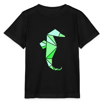 Origami Hippocampe - T-shirt bio MINI CREATOR Stanley/Stella Enfant - noir - Devant - Mikhail (115cm)