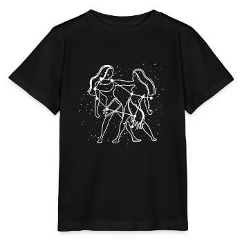 Sternzeichen Zwillinge - Stanley/Stella Kinder T-Shirt MINI CREATOR  - Schwarz - Vorne - Mikhail (115cm)
