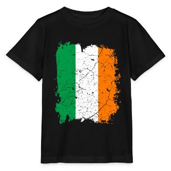 Drapeau irlandais - T-shirt bio MINI CREATOR Stanley/Stella Enfant - noir - Devant - Mikhail (115cm)