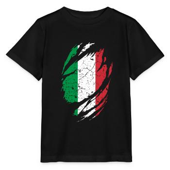 Drapeau italien - T-shirt bio MINI CREATOR Stanley/Stella Enfant - noir - Devant - Mikhail (115cm)