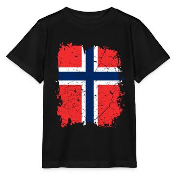 Norwegian flag - Stanley/Stella MINI CREATOR Kids’ T-Shirt - black - Front - Mikhail (115cm)