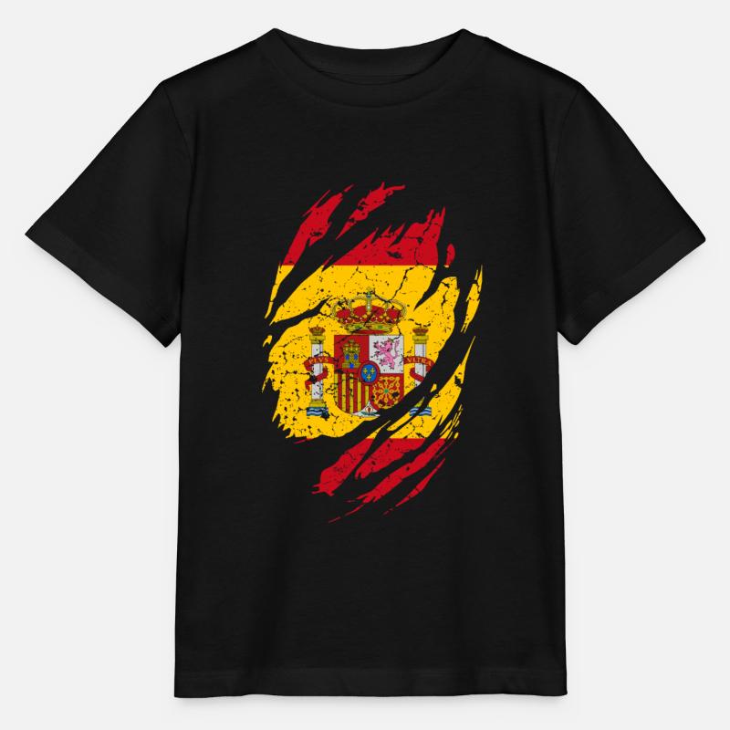 Espagne Drapeau - T-shirt bio MINI CREATOR Stanley/Stella Enfant - noir