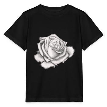 White Rose - White Rose - gift idea for everyone - Stanley/Stella MINI CREATOR Kids’ T-Shirt - black - Front - Mikhail (115cm)