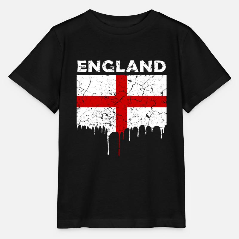 Drapeau de l'Angleterre - T-shirt bio MINI CREATOR Stanley/Stella Enfant - noir